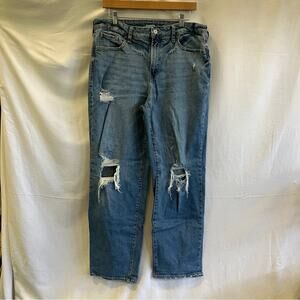 Old Navy High Rise OG Loose Denim Jeans Womens Size 14 Medium Wash Secret Pocket